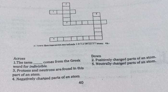 An atom apart vocabulary crossword