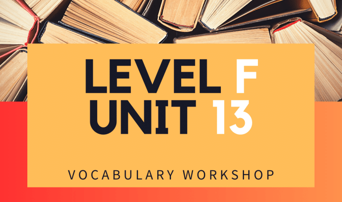 Vocabulary workshop level f unit 13