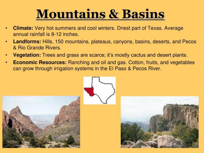 Mountains basins texas