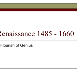 The renaissance 1485 to 1660 unit test closed book