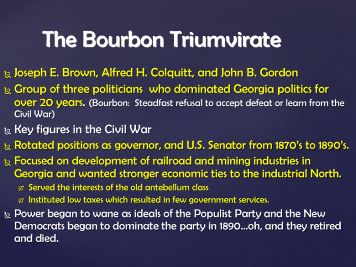 Negative things about the bourbon triumvirate